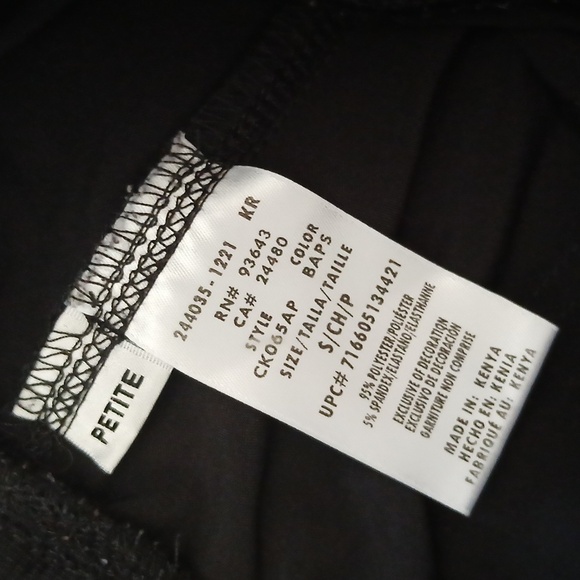 Infinity by Cherokee black pocketed scrub pants size PS - Picture 11 of 16